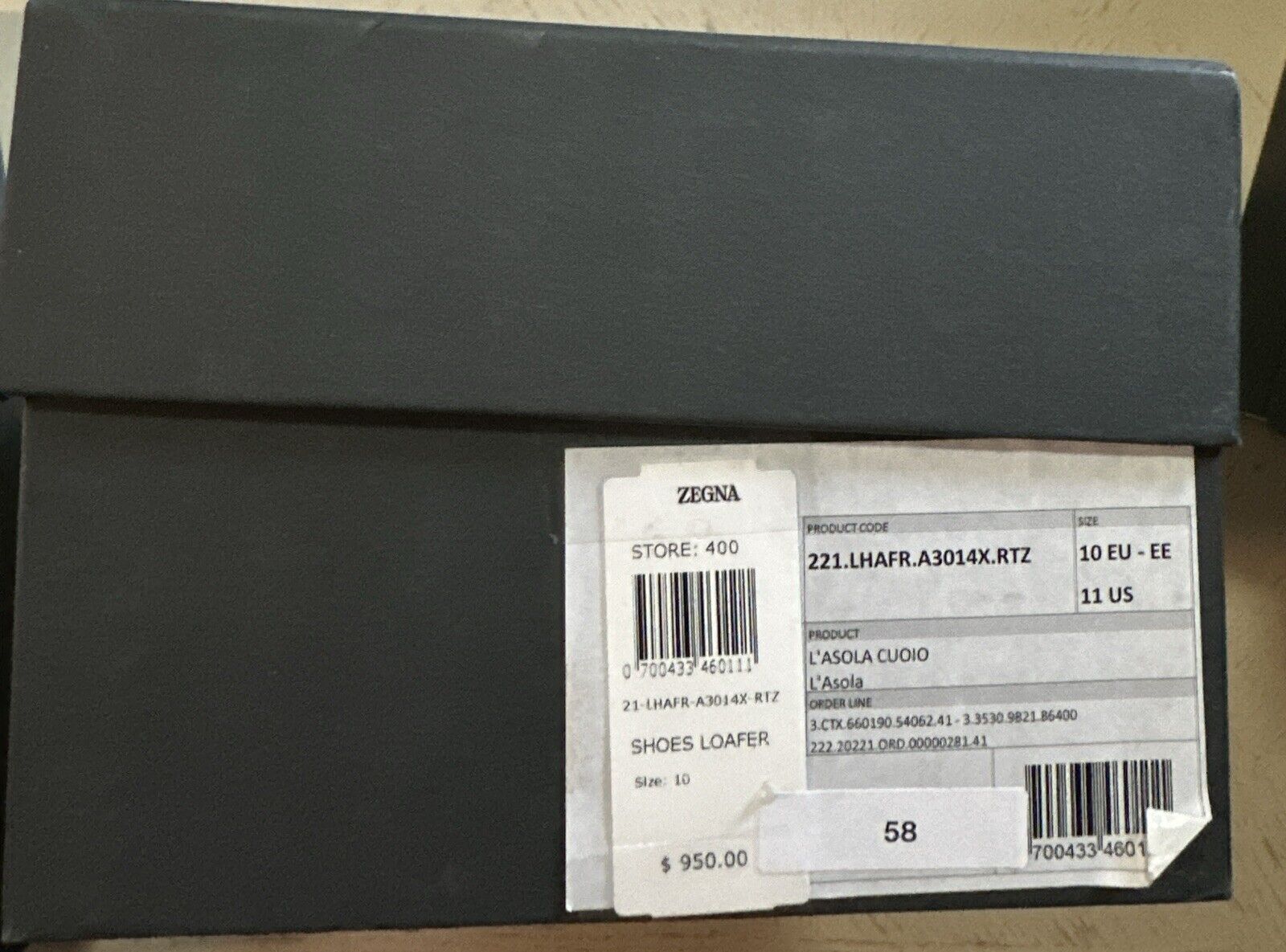 Ermenegildo Zegna Leather Reverse Construction Loafers DK Blue 11 US New $950