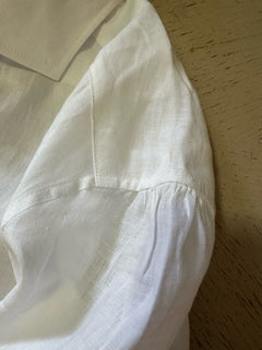 Brunello Cucinelli Men’s Basic Fit Linen Button-Front Shirt White New $695