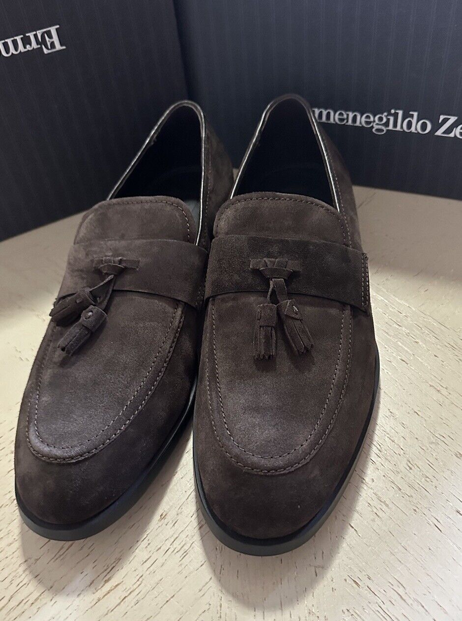 Ermenegildo Zegna Suede Loafers DK Brown 10 US NWT $895