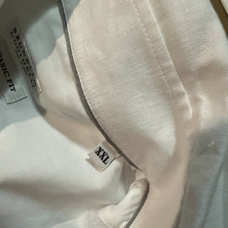 Brunello Cucinelli Men’s Basic Fit Linen Button-Front Shirt White XXL New $695