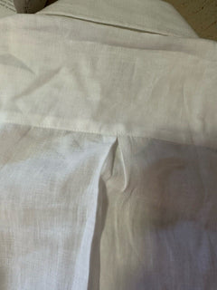 Brunello Cucinelli Men’s Basic Fit Linen Button-Front Shirt White XXL New $695