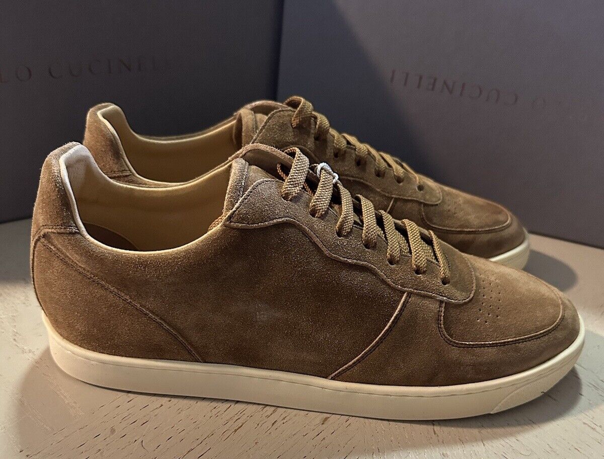 Brunello Cucinelli Men Suede Sneakers Shoes Brown 11 US/44 Eu New $950