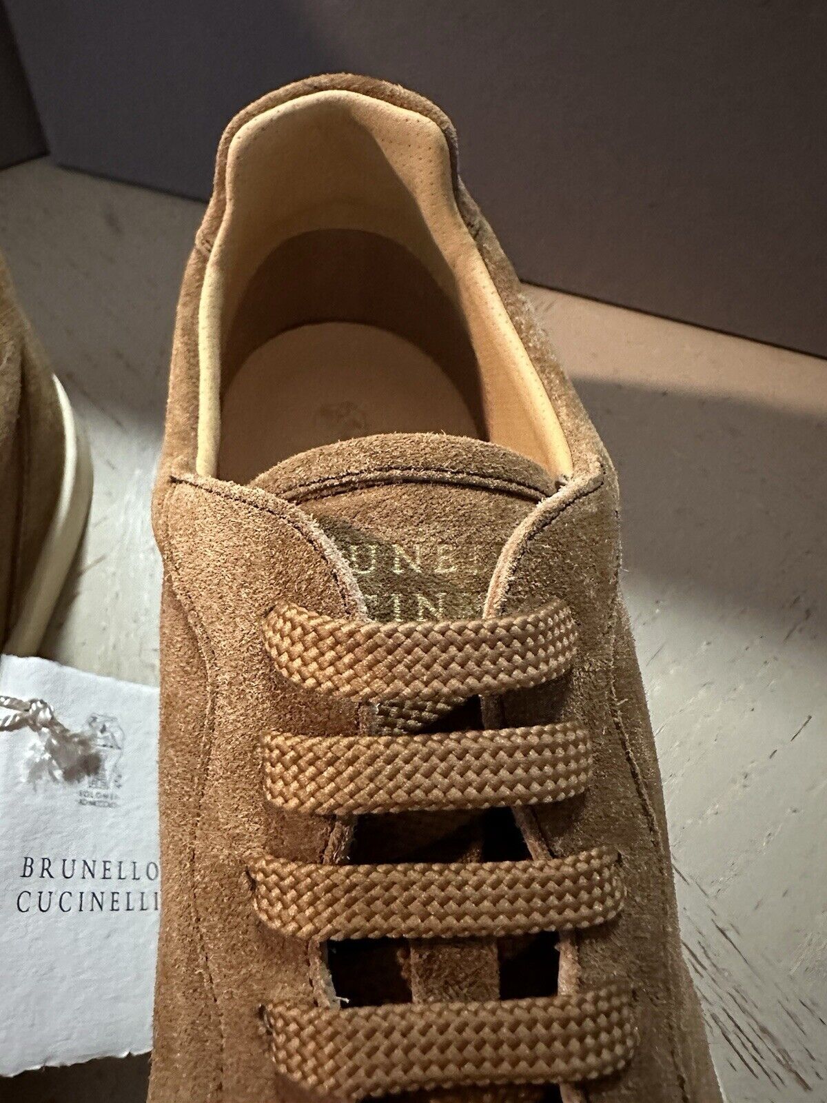Brunello Cucinelli Men Suede Sneakers Shoes Brown 11 US/44 Eu New $950