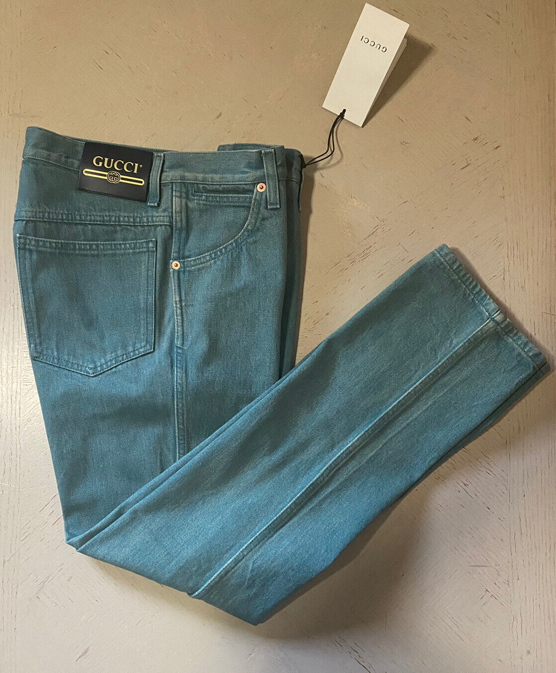 NWT $1450 Gucci Men’s Jeans Pants Green Size 30 US ( Measured 29 )