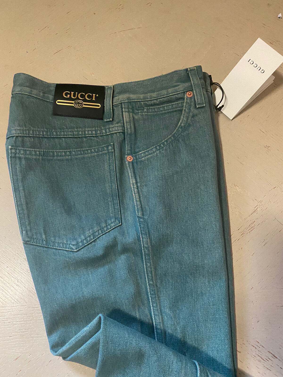 NWT $1450 Gucci Men’s Jeans Pants Green Size 30 US ( Measured 29 )