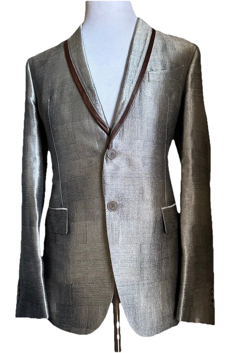 Giorgio Armani Men Sport Coat Jacket Blazer Silver 38R US/48R Eu Italy NWT $3895