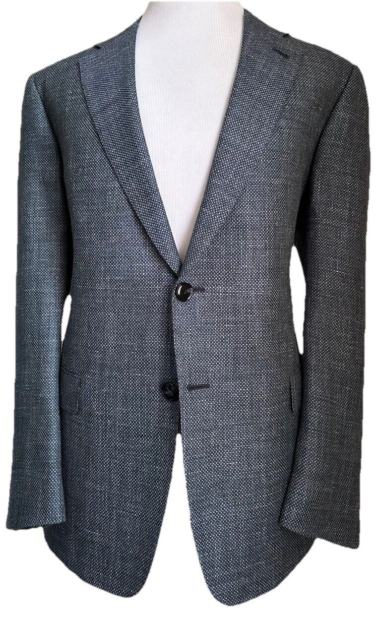 NWT $2495 Giorgio Armani Men Sport Coat Jacket Blazer Blue 46R US/56R Eu Italy