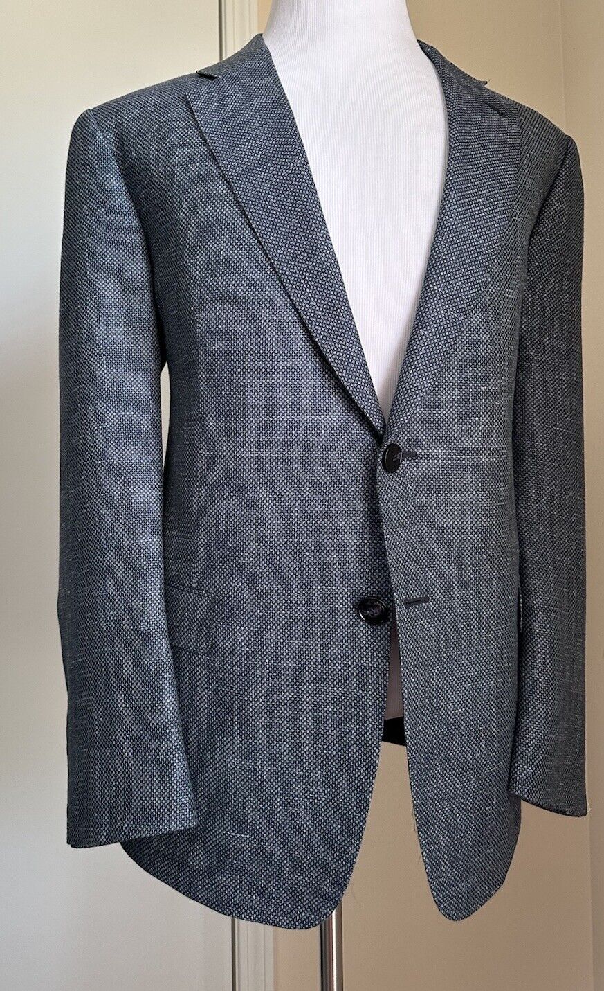 NWT $2495 Giorgio Armani Men Sport Coat Jacket Blazer Blue 46R US/56R Eu Italy