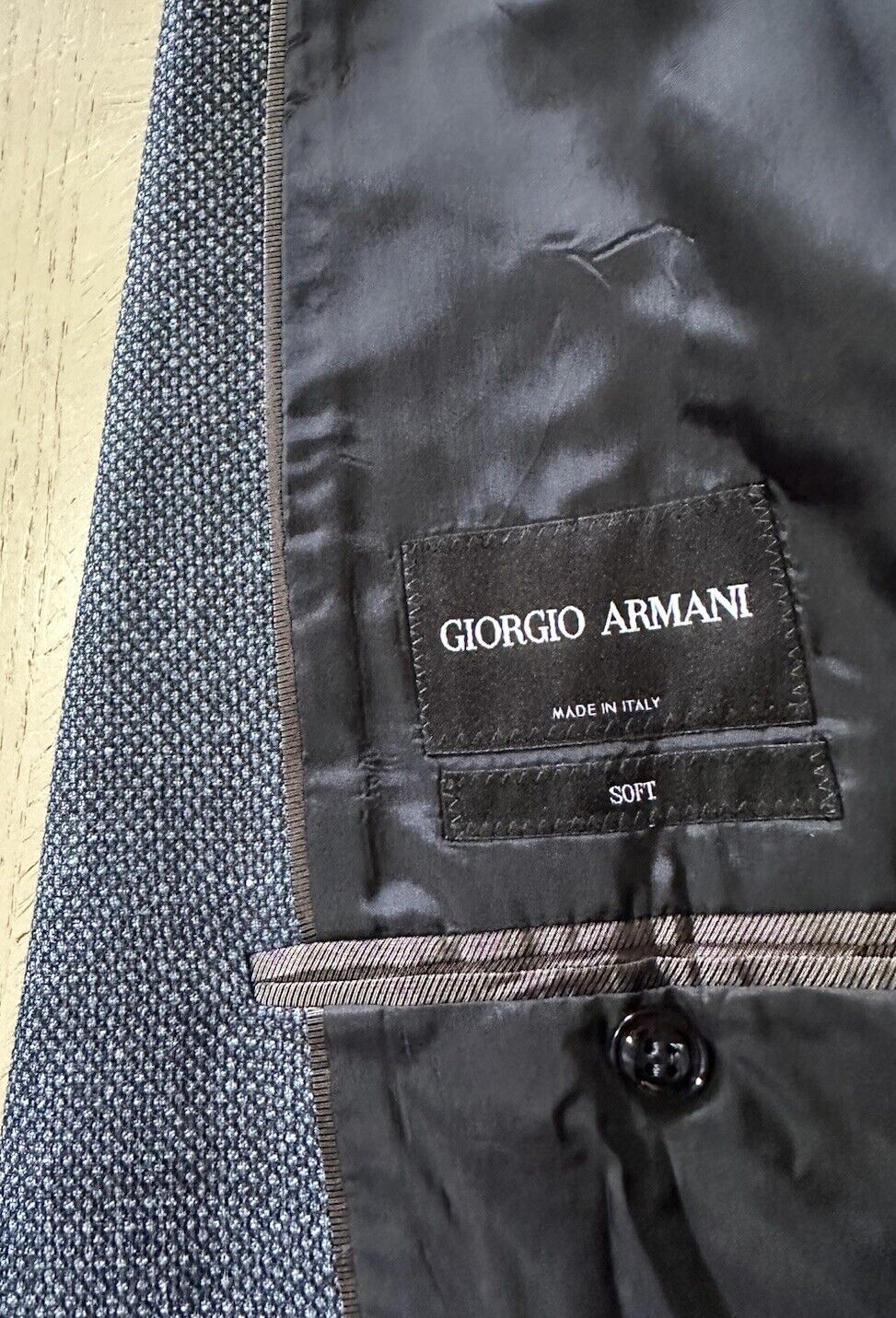 NWT $2495 Giorgio Armani Men Sport Coat Jacket Blazer Blue 46R US/56R Eu Italy