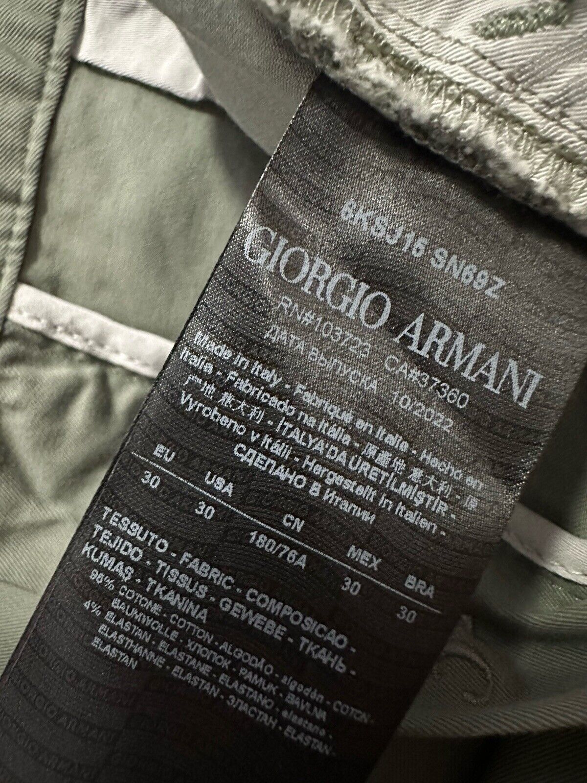 Giorgio Armani Men’s Jeans Pants Green 32 US/48 Eu Italy NWT $595