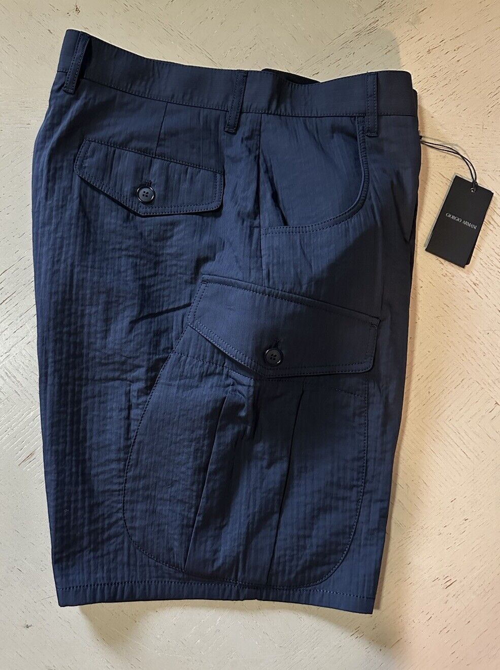 NWT $1045 Giorgio Armani Men Bermuda Short Pants Navy 34 US/50 Eu