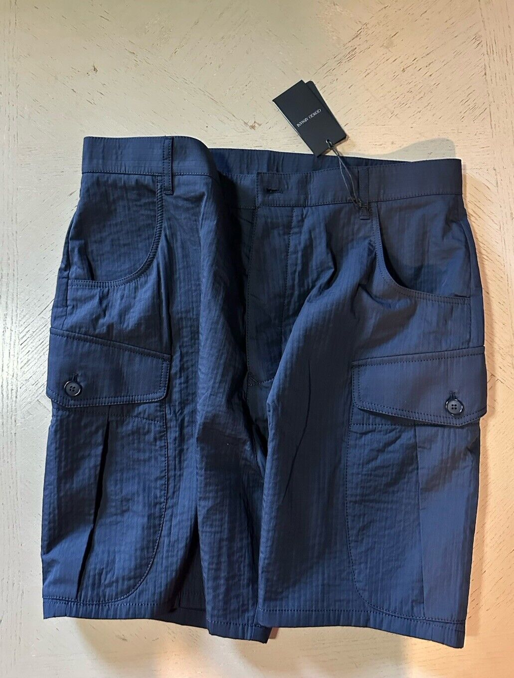 NWT $1045 Giorgio Armani Men Bermuda Short Pants Navy 34 US/50 Eu