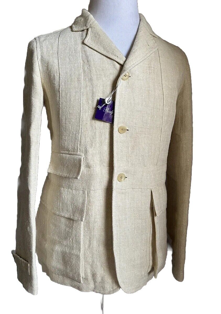 Ralph Lauren Purple Label Men Linen Blazer Jacket Tun/Cream 40R US New $2895