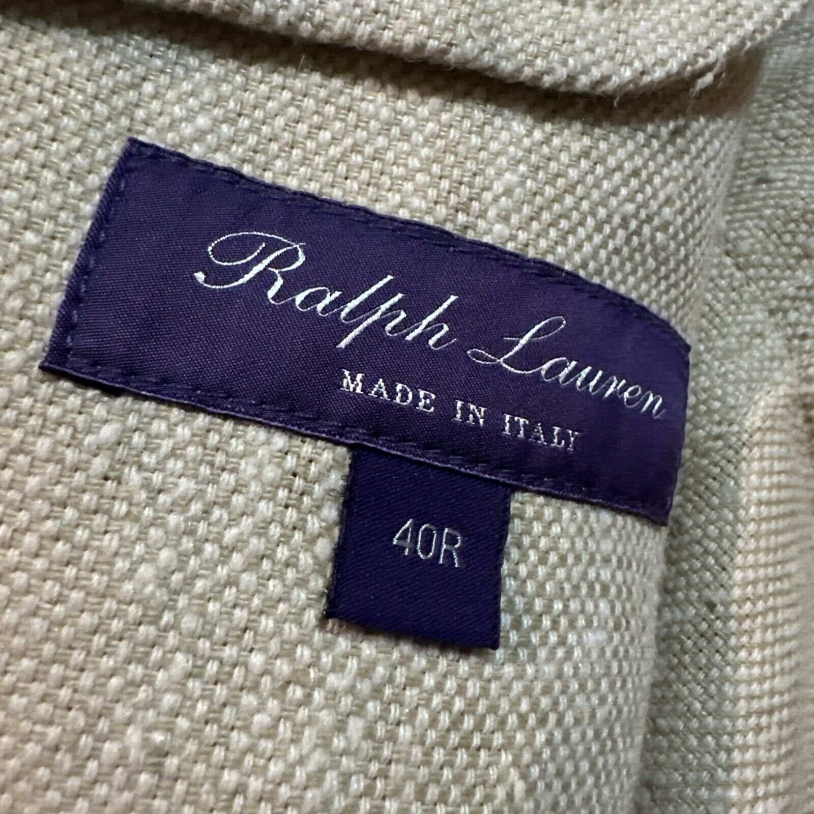 Ralph Lauren Purple Label Men Linen Blazer Jacket Tun/Cream 40R US New $2895