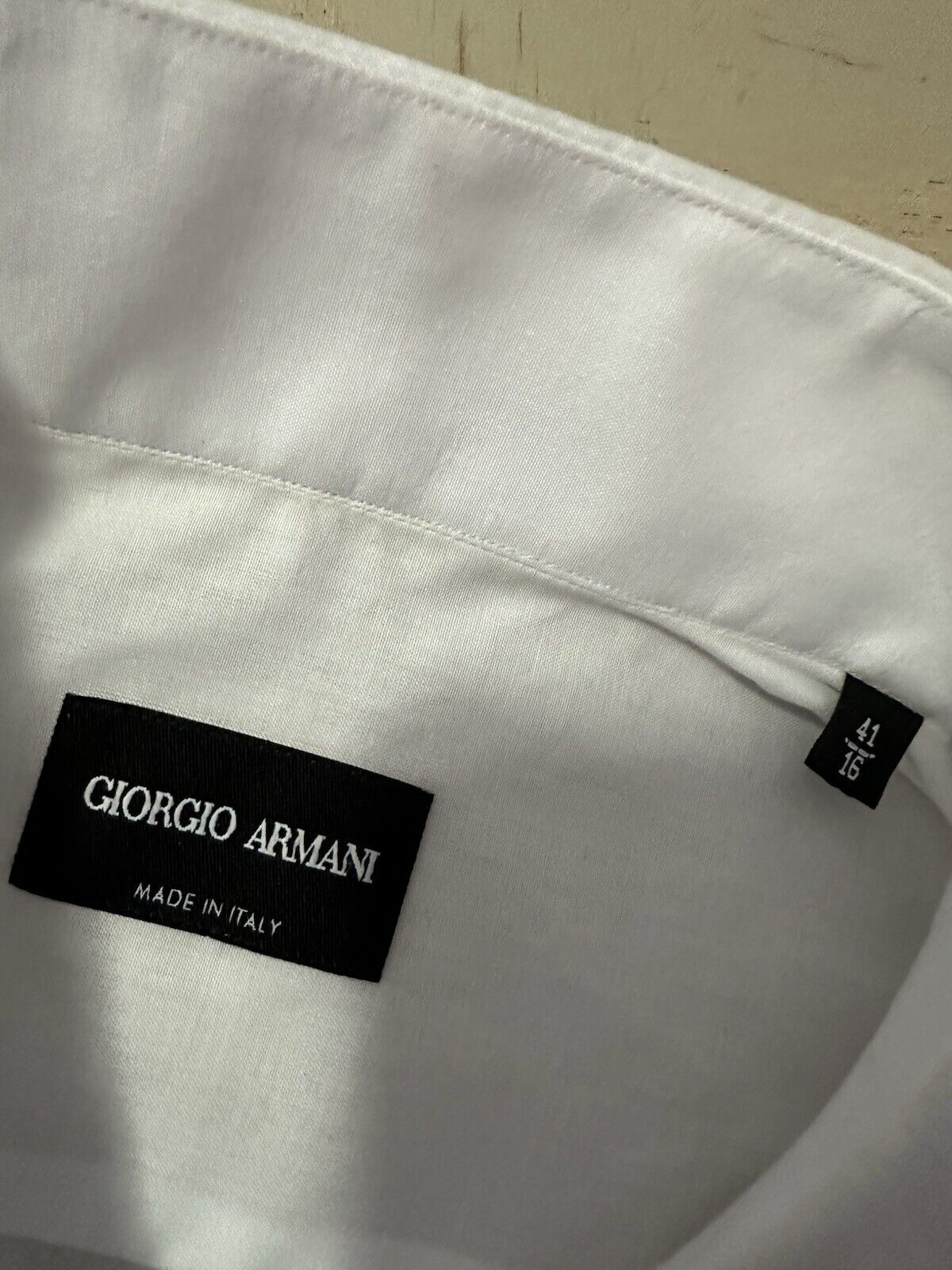 Giorgio Armani Men’s Tuxedo Shirt While 41/16 Italy New $625