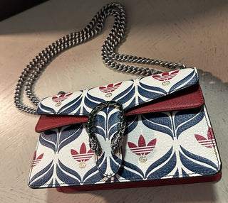 Gucci Adidas Dionysus Brand Shoulder Bag Blue/Red/White 499623 New $3500