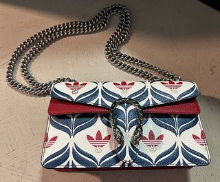 Gucci Adidas Dionysus Brand Shoulder Bag Blue/Red/White 499623 New $3500