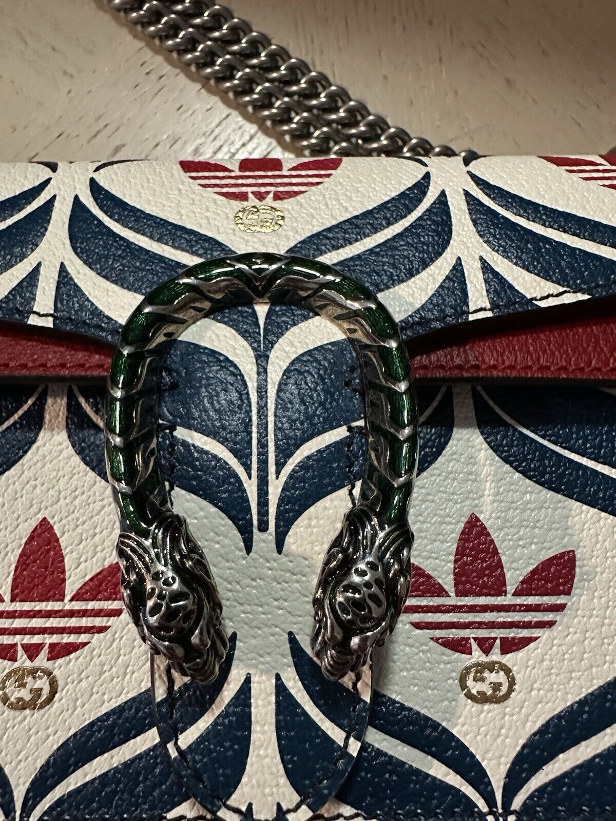 Gucci Adidas Dionysus Brand Shoulder Bag Blue/Red 499623 New $3500