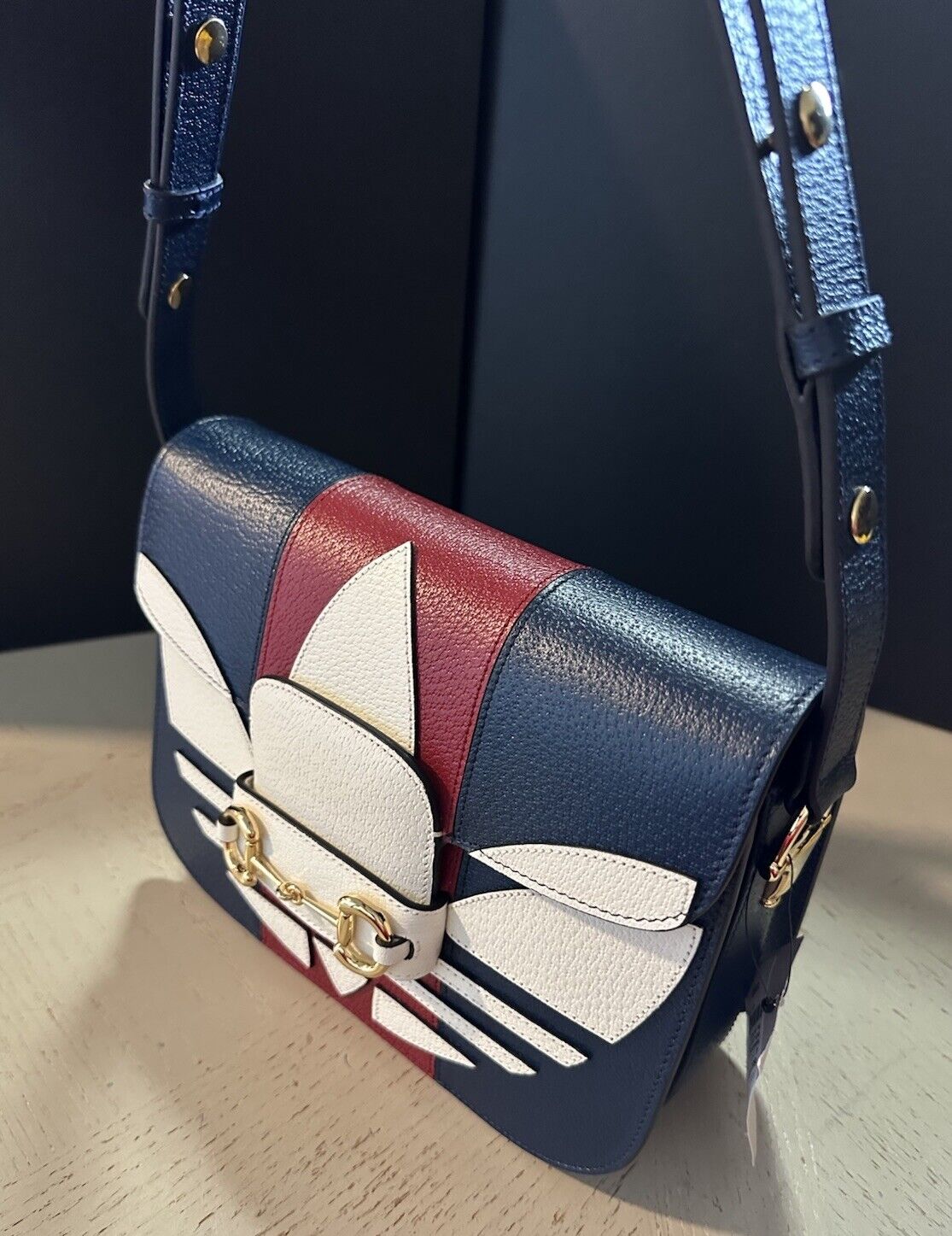 Gucci Adidas Shoulder Bag Red/Blue/White 602204 New $3400