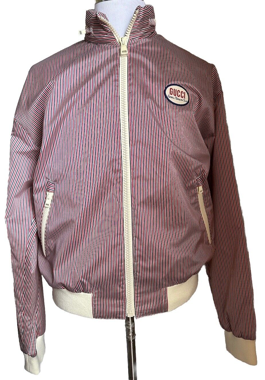 Gucci Men's Bomber Jacket Red/blue/White Size 46 US/56 Eu NWT $2200