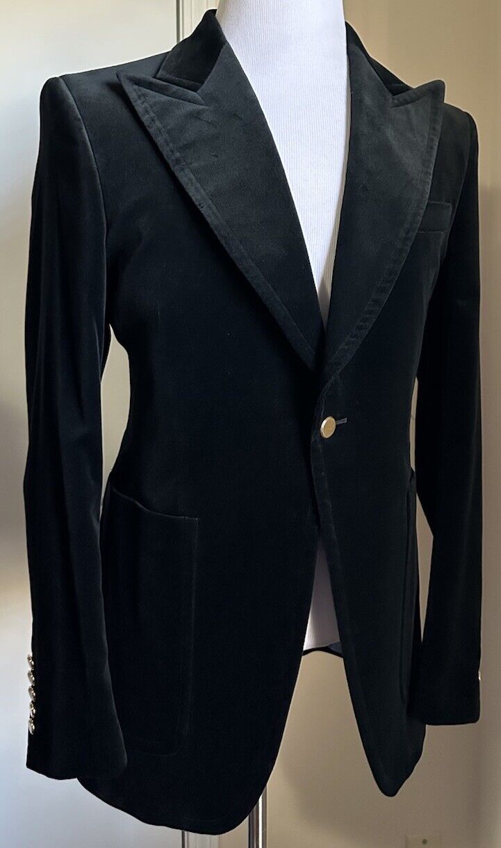 Gucci Men’s Velvet Sport Coat Blazer Jacket Black 42R US/52R Eu New $2800