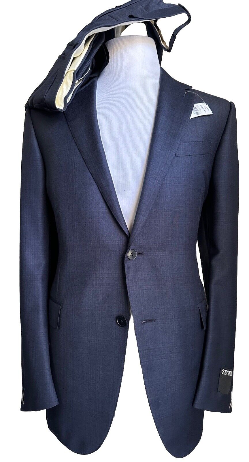 ZEGNA Trofeo Men’s Wool Suit Navy 46R US/56R Eu New $3990