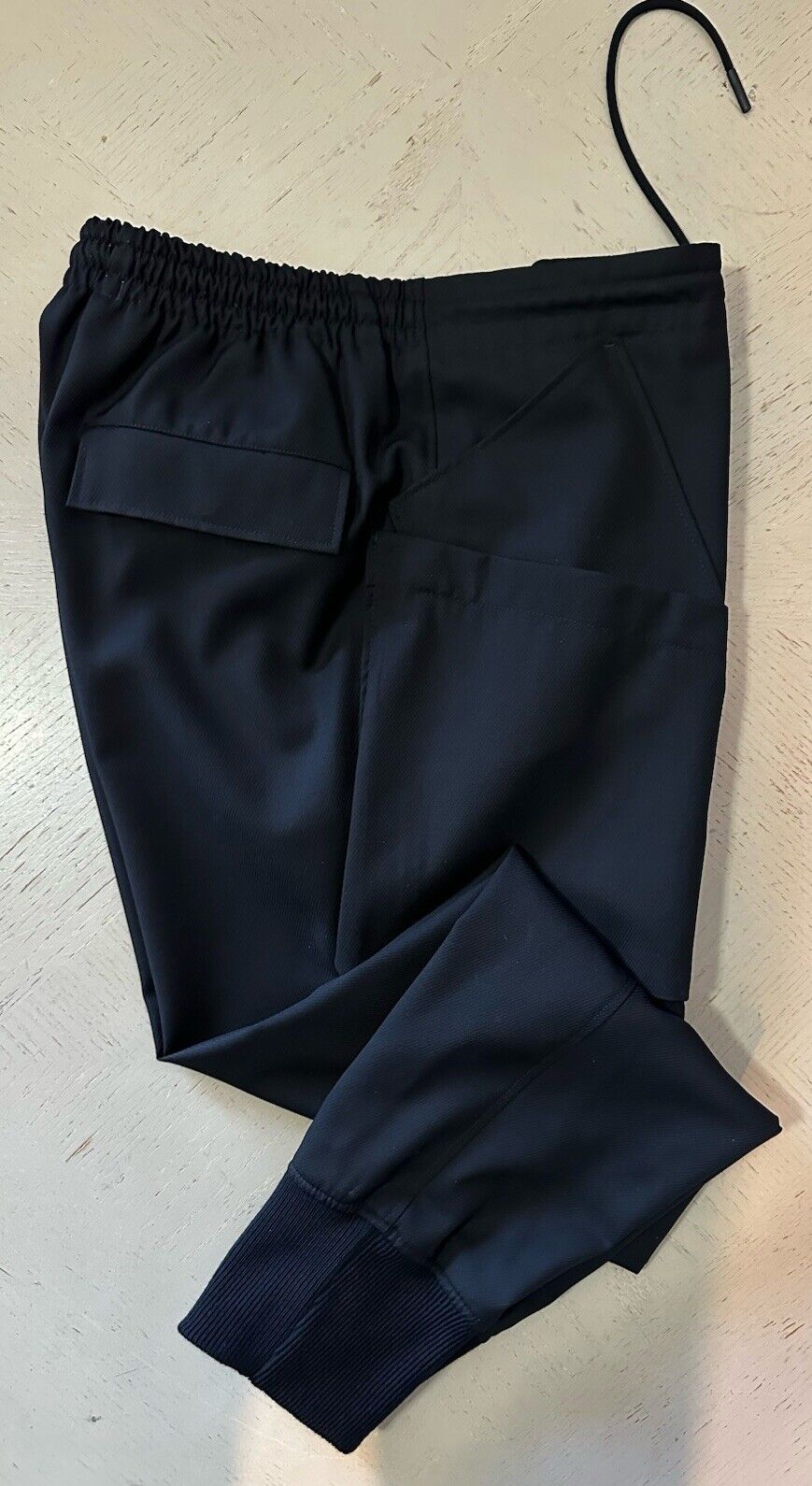 ZEGNA Techmerino Mens Drawstring Jogger Fit Pants Black 38 US/54 Eu New $1190