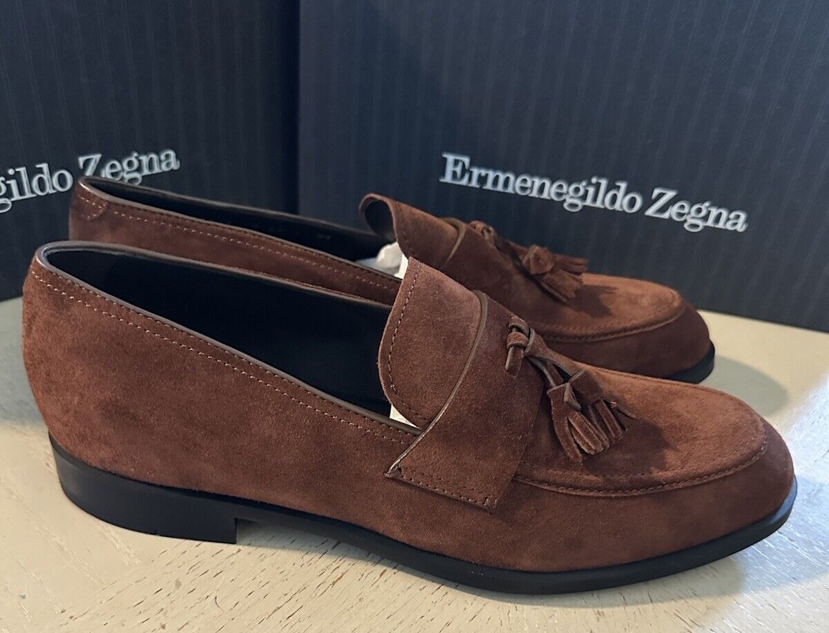 Ermenegildo Zegna Suede Loafers Brown 11 US/44 Eu NWT $895