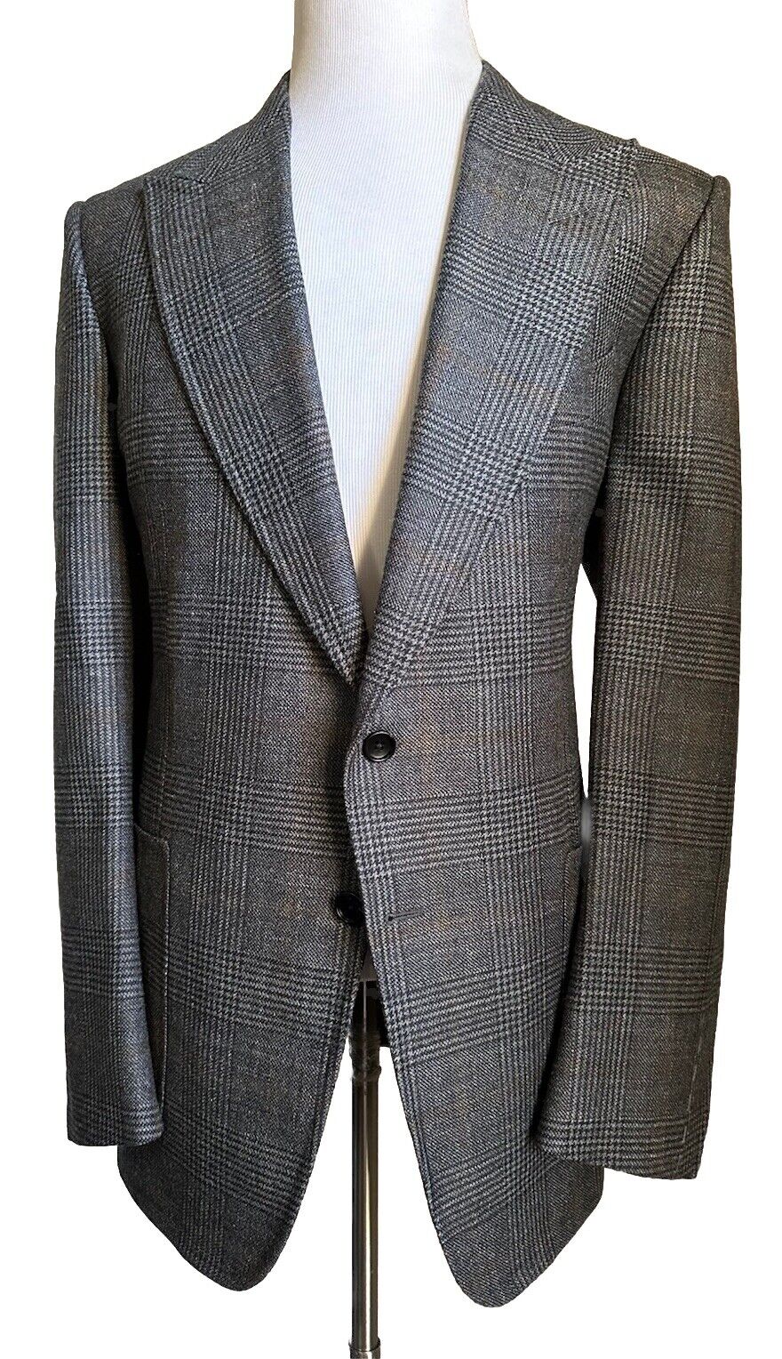 TOM FORD Men Shelton Jacket Blazer Gray 44R US/56R Eu New $4330 Switzerland