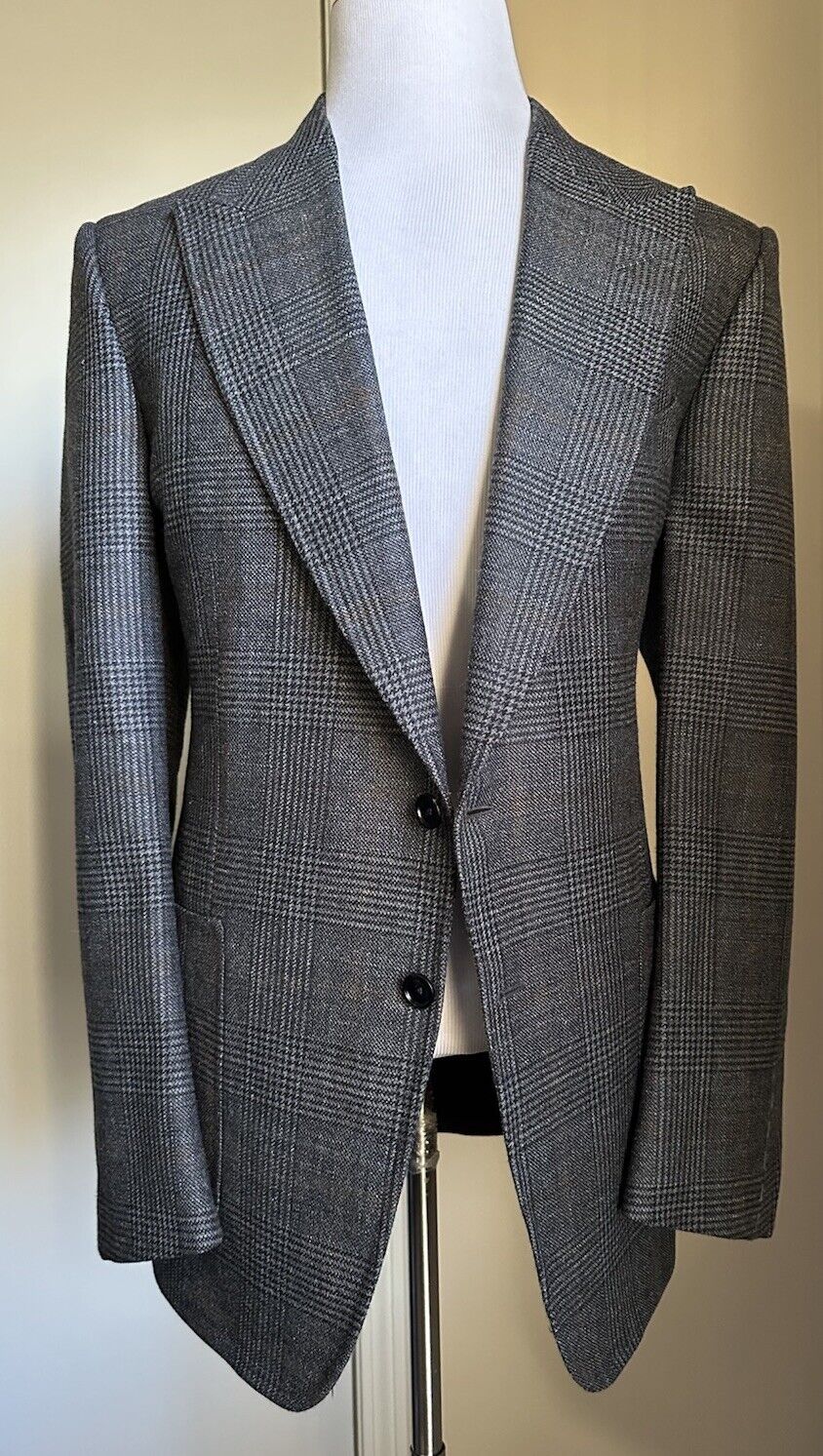 TOM FORD Men Shelton Jacket Blazer Gray 44R US/56R Eu New $4330 Switzerland