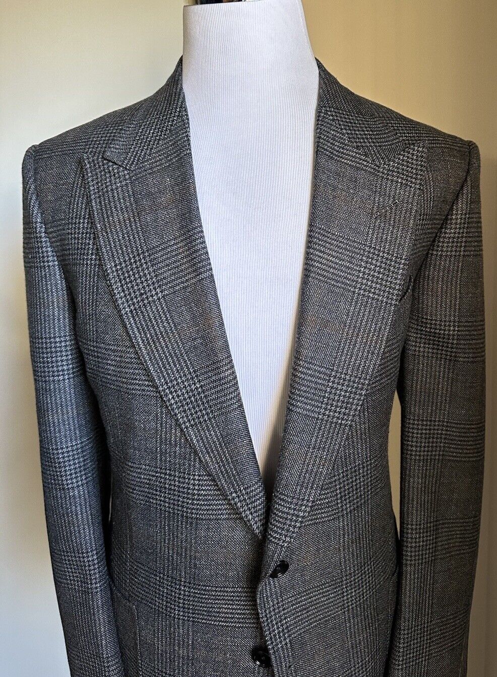 TOM FORD Men Shelton Jacket Blazer Gray 44R US/56R Eu New $4330 Switzerland