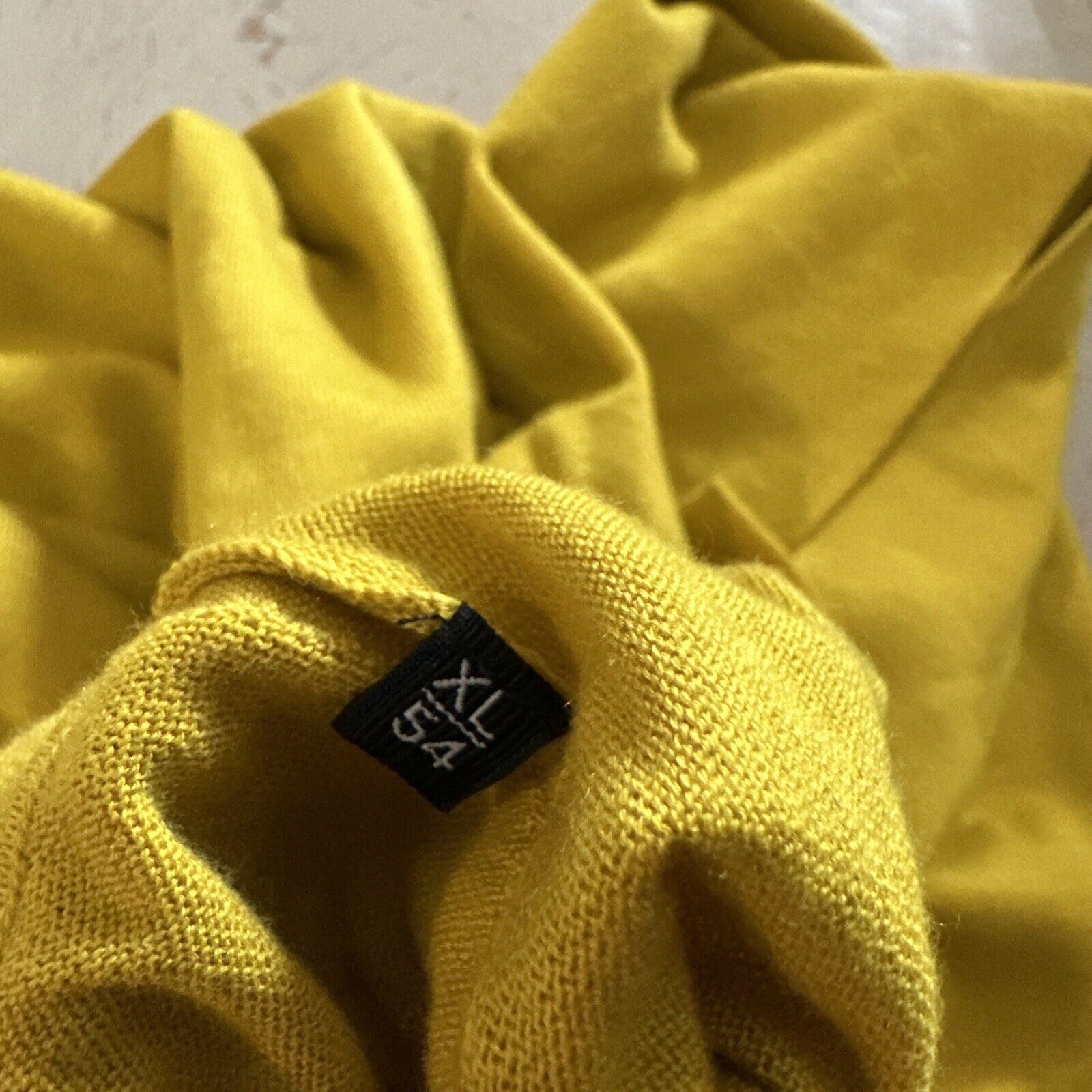 NWT $1195 Ermenegildo Zegna Knitwear Polo Shirt Yellow 54 Eu/XL Italy