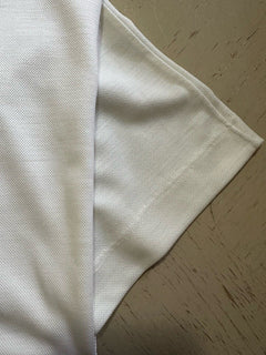 Ermenegildo Zegna Short Sleeve Wool Polo Shirt White Size 48 Eu/S New $795