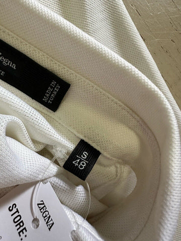 Ermenegildo Zegna Short Sleeve Wool Polo Shirt White Size 48 Eu/S New $795