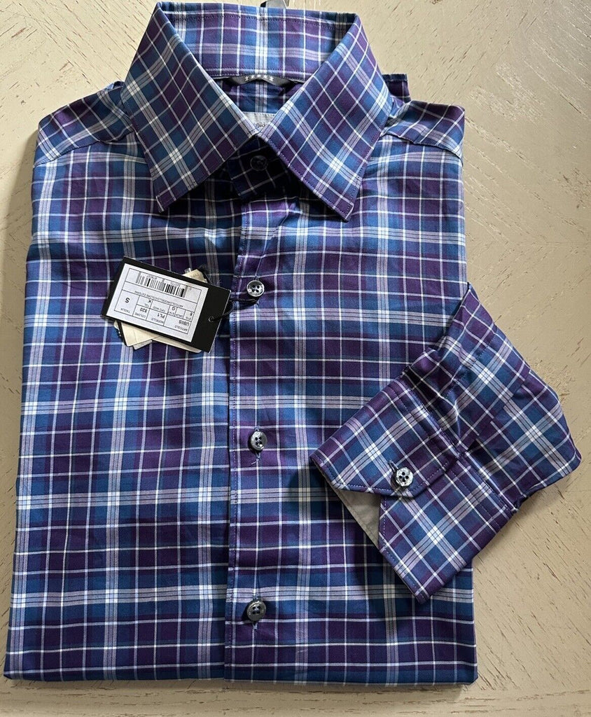 Ermenegildo Zegna Men's Dress Shirt Blue/Multicolor Size S New $695 Italy