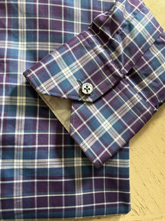 Ermenegildo Zegna Men's Dress Shirt Blue/Multicolor Size S New $695 Italy
