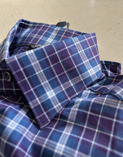 Ermenegildo Zegna Men's Dress Shirt Blue/Multicolor Size S New $695 Italy