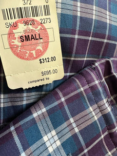 Ermenegildo Zegna Men's Dress Shirt Blue/Multicolor Size S New $695 Italy
