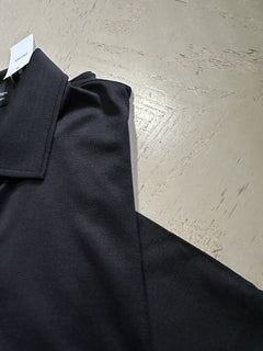 Ermenegildo Zegna Short Sleeve Wool Polo Shirt Black Size 46 Eu/XS New $795