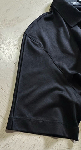 Ermenegildo Zegna Short Sleeve Wool Polo Shirt Black Size 46 Eu/XS New $795