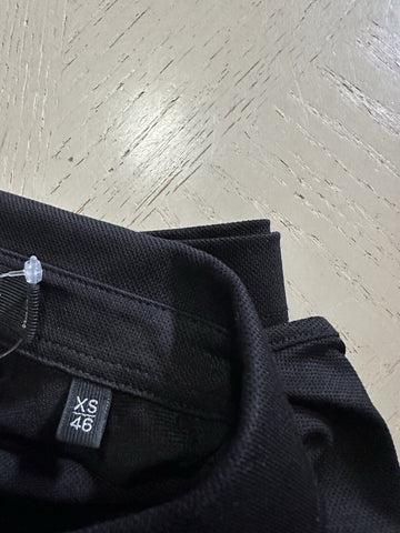 Ermenegildo Zegna Short Sleeve Wool Polo Shirt Black Size 46 Eu/XS New $795