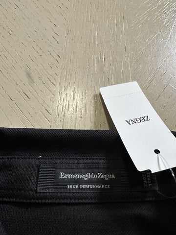 Ermenegildo Zegna Short Sleeve Wool Polo Shirt Black Size 46 Eu/XS New $795