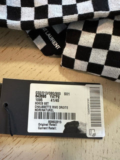 Saint Lauren Socks Color Black/White Size L New Italy