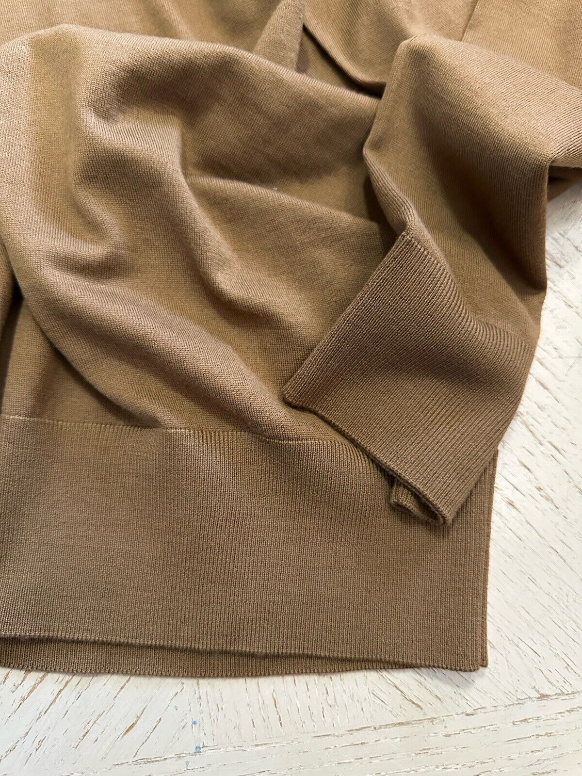 Loro Piana Men Wool Turtleneck Sweater Brown Size 54 Eu/L New $1150