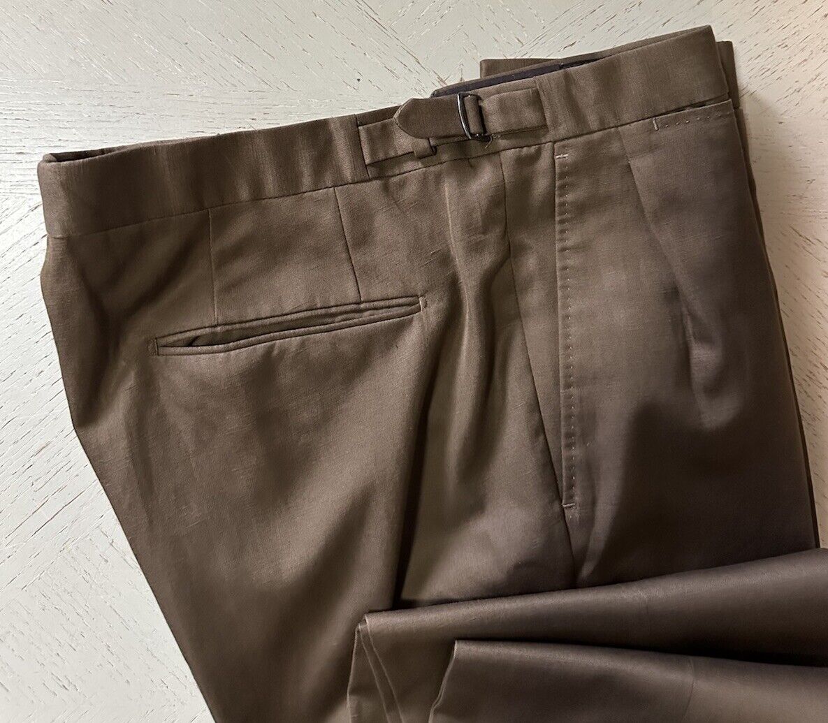 Ermenegildo Zegna Cotton/Linen Dress Pants Brown 36 US ( 52 Eu ) New $945