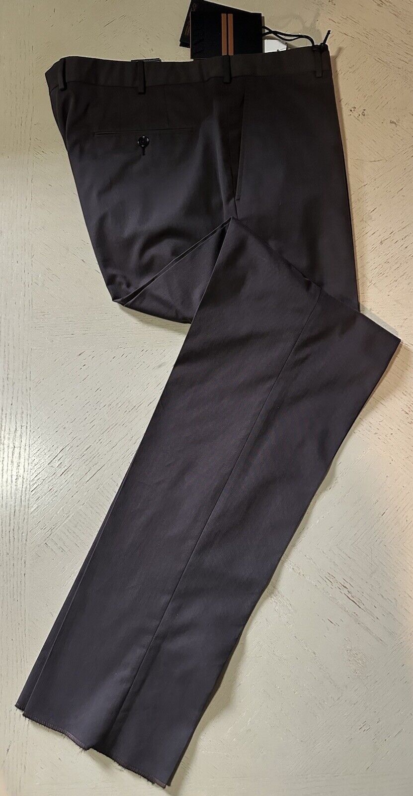 ZEGNA Regular Fit Dress Pants Chocolate Brown 40 US ( 56 Eu ) New