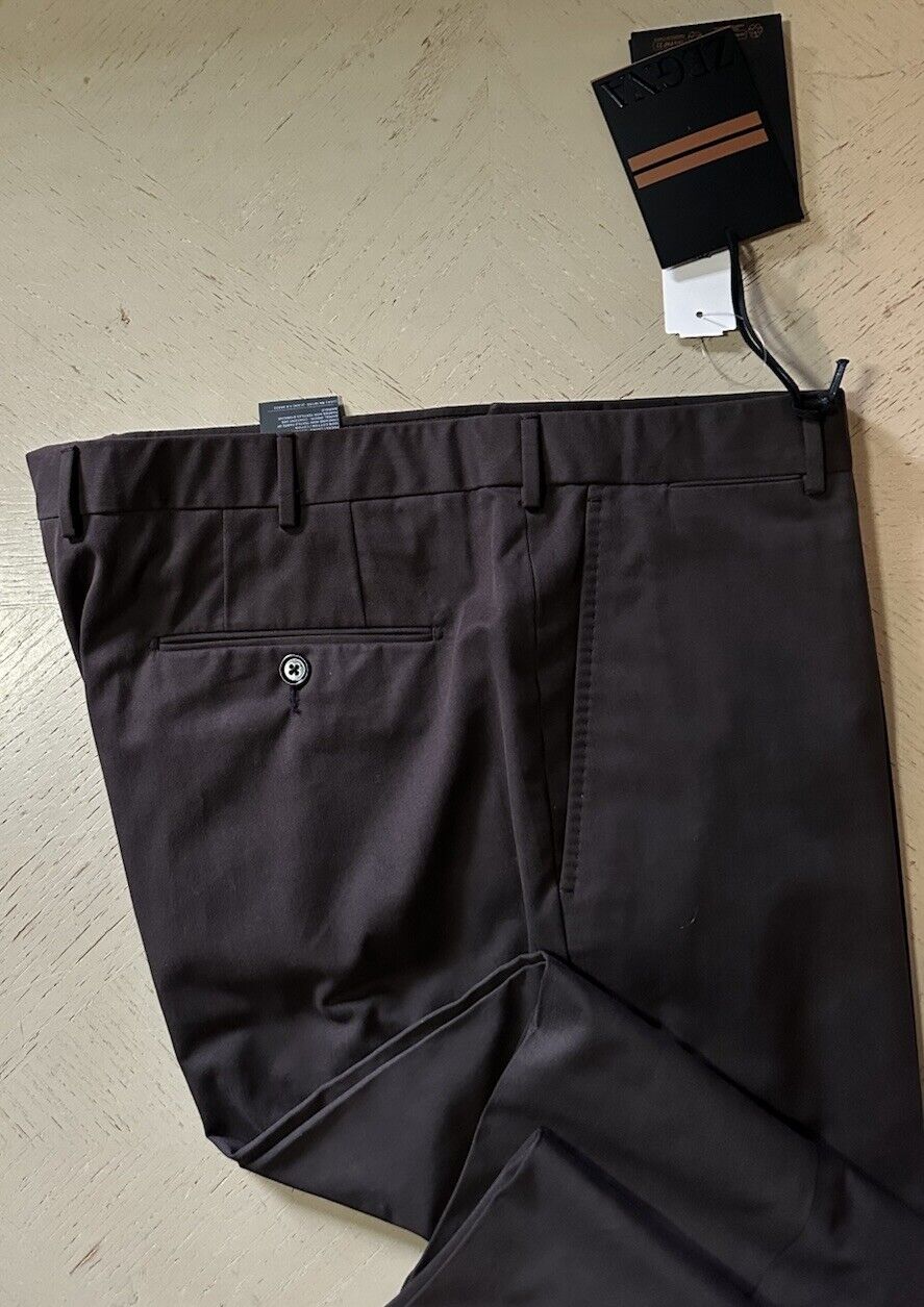 ZEGNA Regular Fit Dress Pants Chocolate Brown 40 US ( 56 Eu ) New