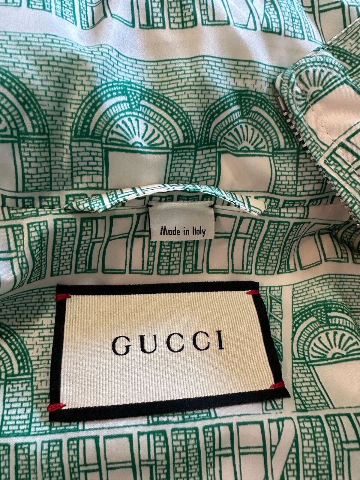 NWT $1900 Gucci Men's Oversized Track Jacket Green/white Size 40 US/50 Eu  Italy