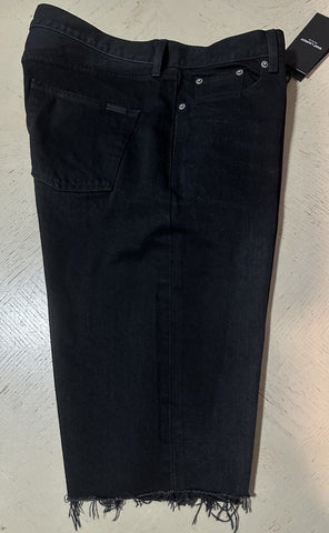 NWT $790 Saint Laurent Men High Rise Jeans Short Pants Black 33 (Measured 36 )