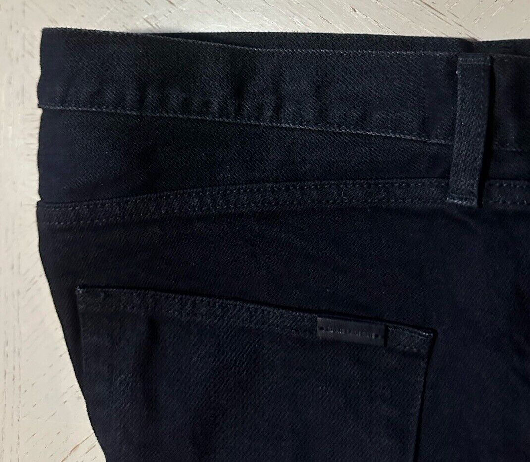 NWT $790 Saint Laurent Men High Rise Jeans Short Pants Black 33 (Measured 36 )